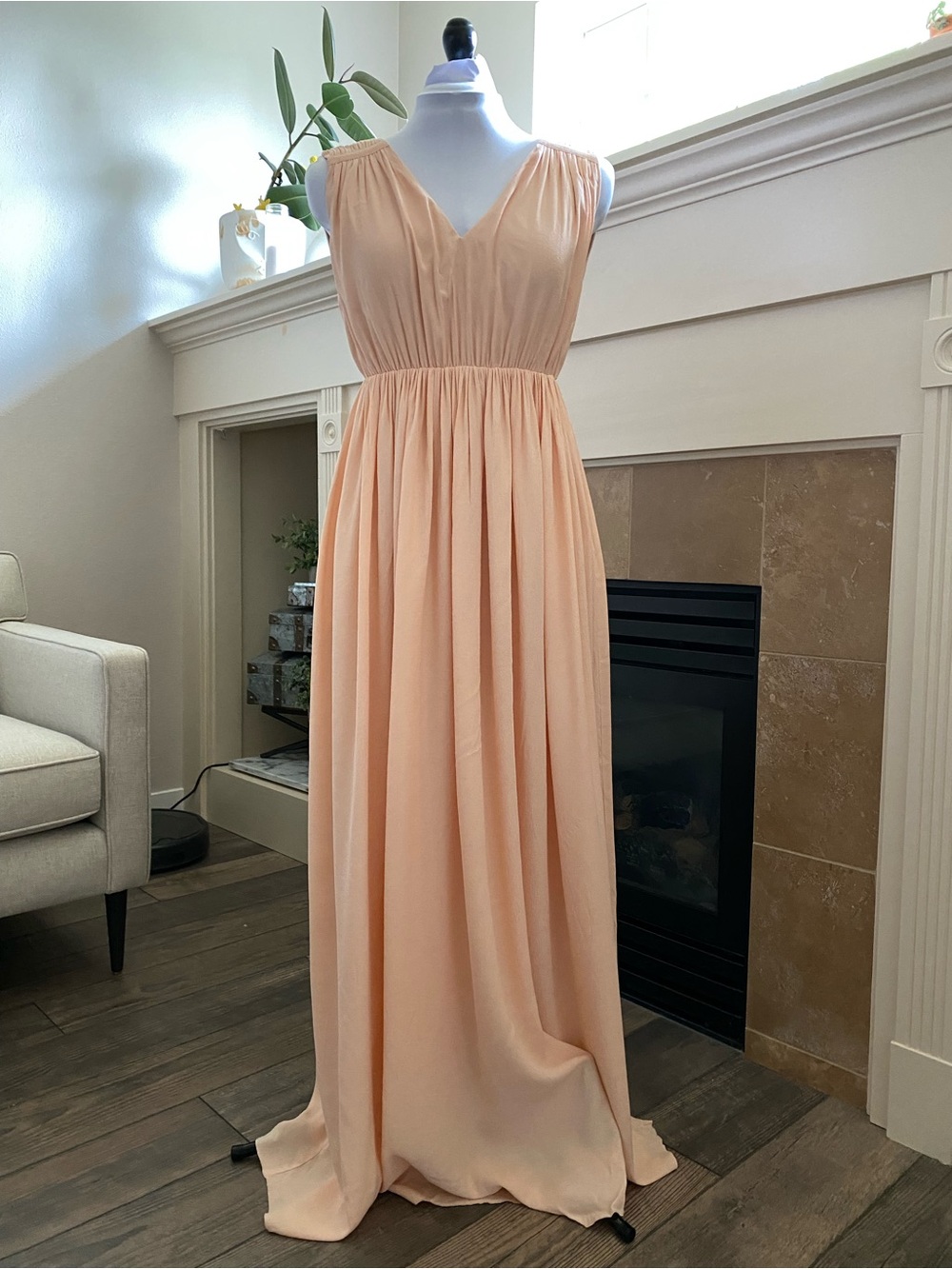 NWOT Madewell Women's Peach V-Neck Grecian Inspired Maxi Dress